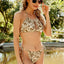 Tied Printed Halter Neck Bikini Set - Korvel