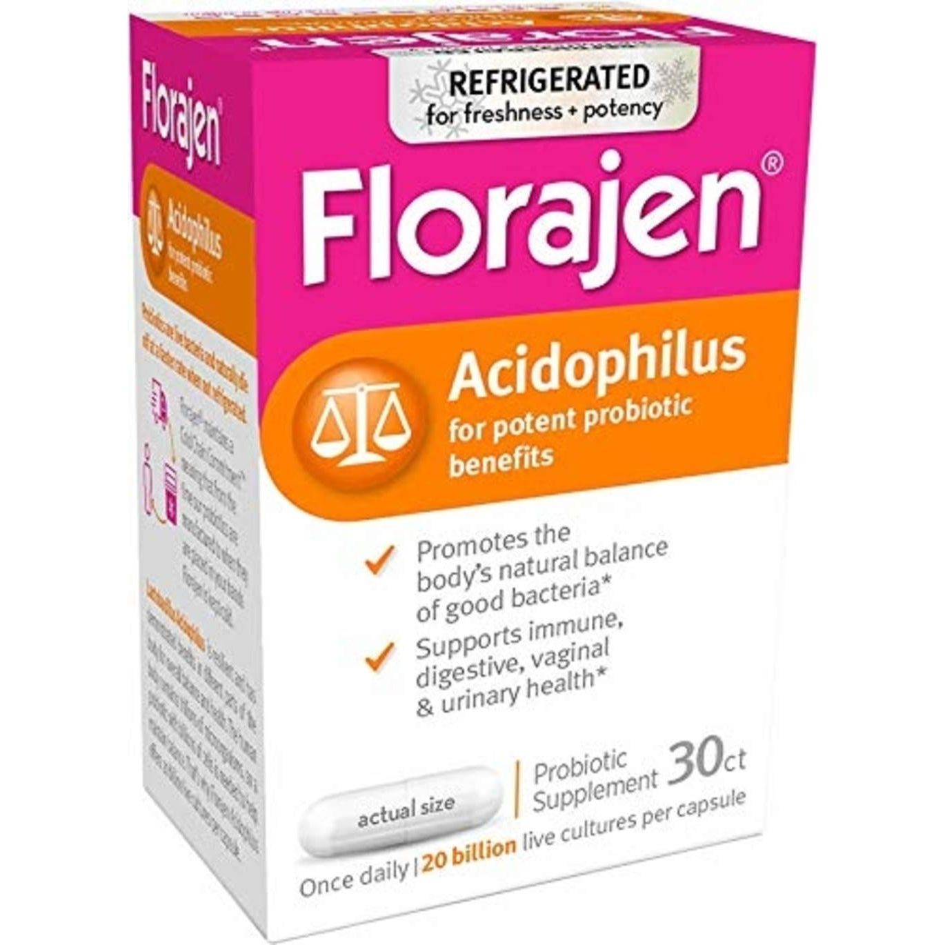 Cápsulas de Suplemento Dietético Florajen - 30 Contenido