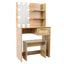 Elegant Bedroom Vanity Set with LED Mirror and Storage