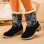 Botas de Nieve Bordadas con Flores de Estilo Étnico para Mujeres
