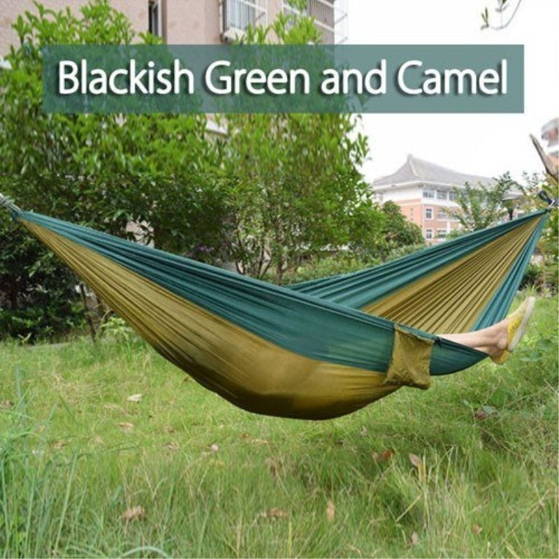 Portable Double Hammock - Durable Nylon for Outdoor Relaxation
