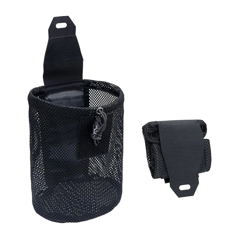 Tactical Dump Pouch Foldable High Capacity Nylon Mesh MOLLE Belt Compatible Lightweight Durable - Korvel