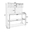 65" Large Wooden Farmhouse Rustic Outdoor Potting Bench Table Garden Potting Bench with 4 Storage Shelves and Side Hook,Natural - Korvel