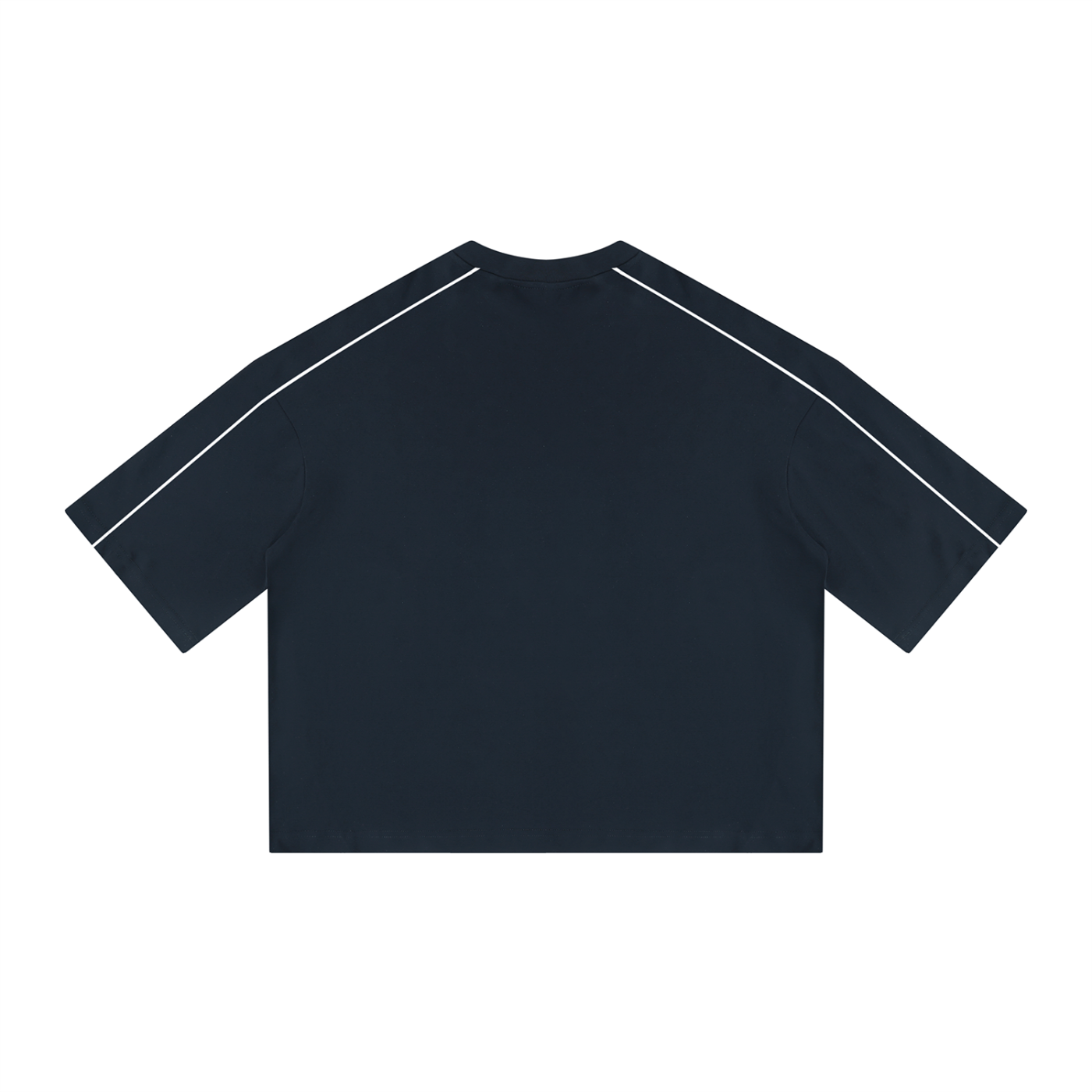 T-shirt boxy à piping unisexe Loki & Ivy en poids lourd