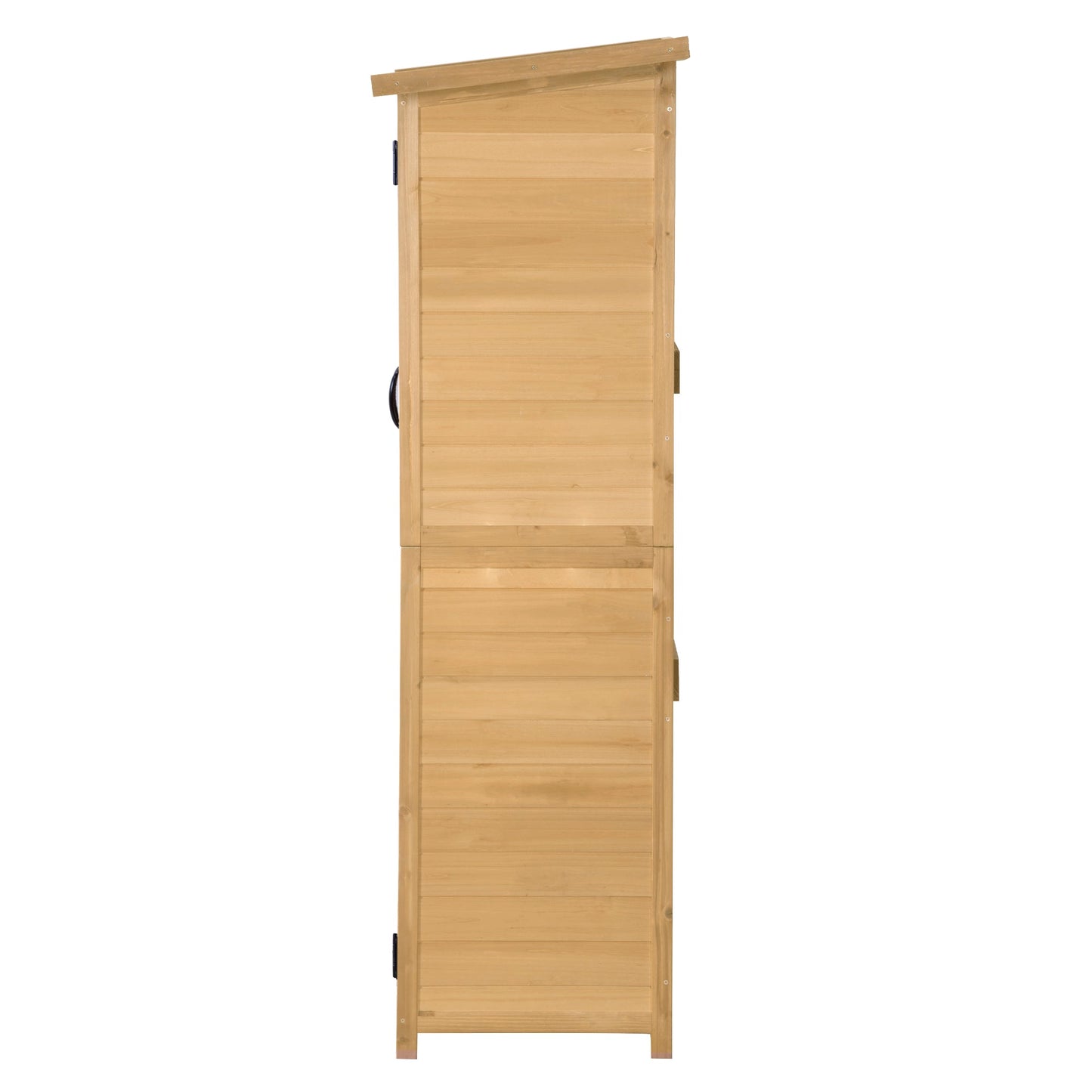 Outdoor 5.3ft Hx4.6ft L Wood Storage Shed Tool Organizer,Garden Shed, Storage Cabinet with Waterproof Asphalt Roof Natural - Korvel