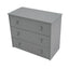 Low Study Twin Loft Bed with Cabinet and Rolling Portable Desk - Gray (OLD SKU :LP000113AAE) - Korvel