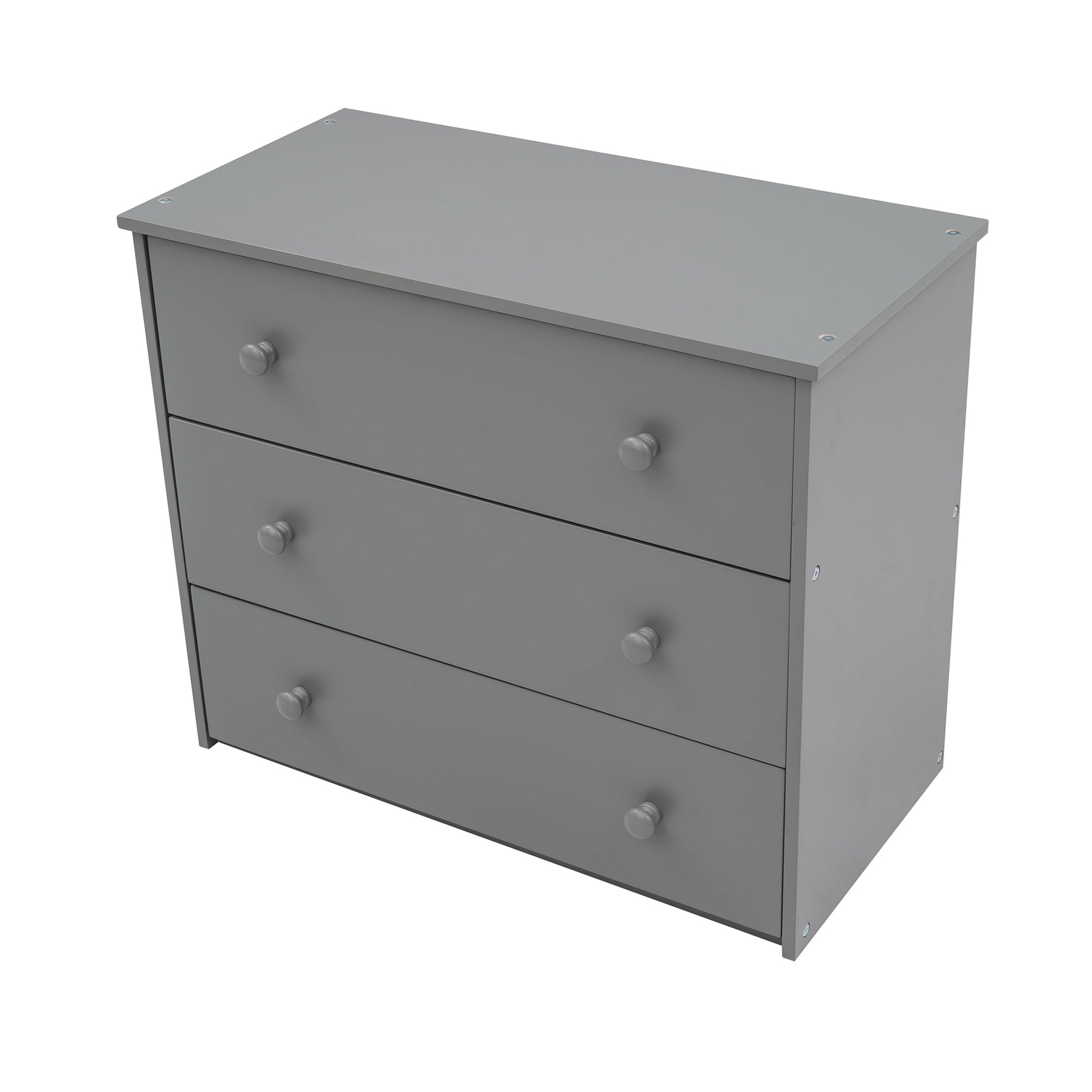 Low Study Twin Loft Bed with Cabinet and Rolling Portable Desk - Gray (OLD SKU :LP000113AAE) - Korvel