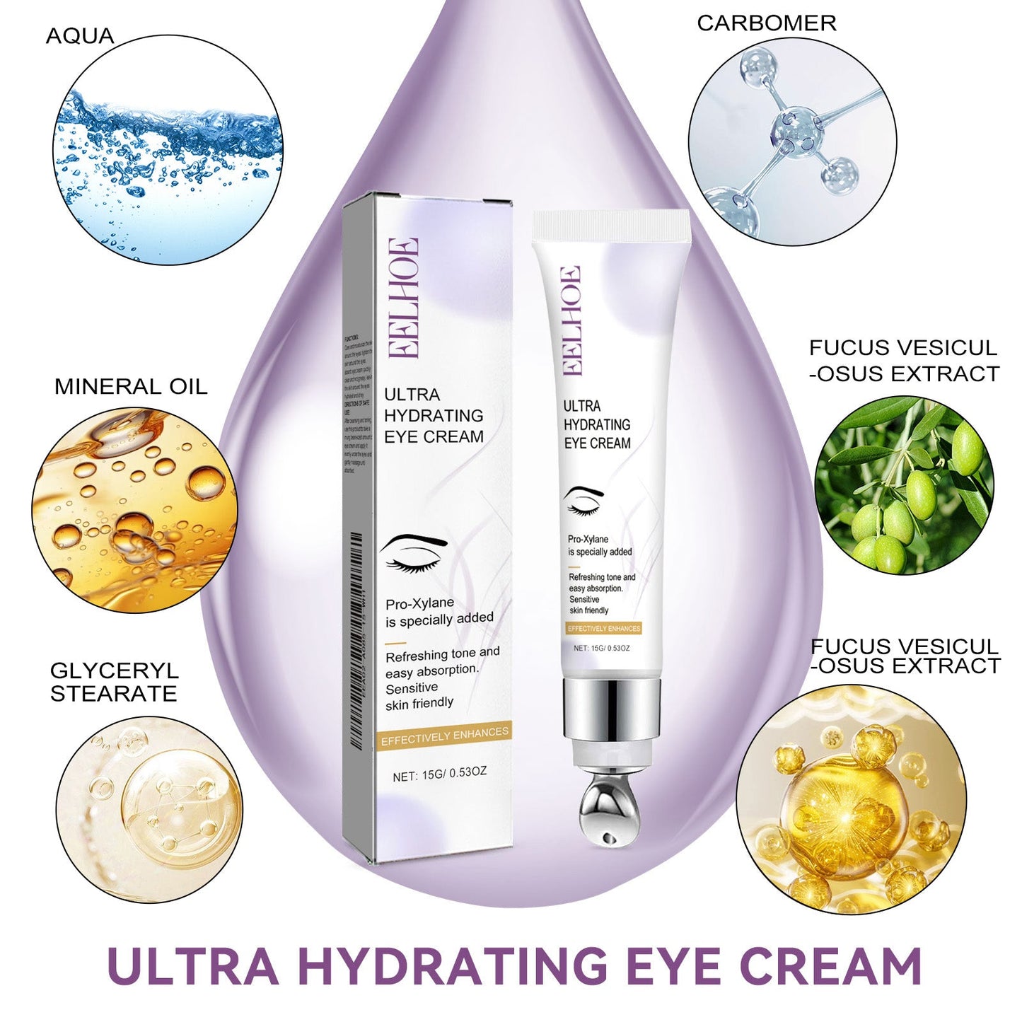 Moisturizing Eye Cream, Lightening Dark Circles And Fine Lines Under Eyes, Moisturizing And Firming Skin Eye Cream - Korvel