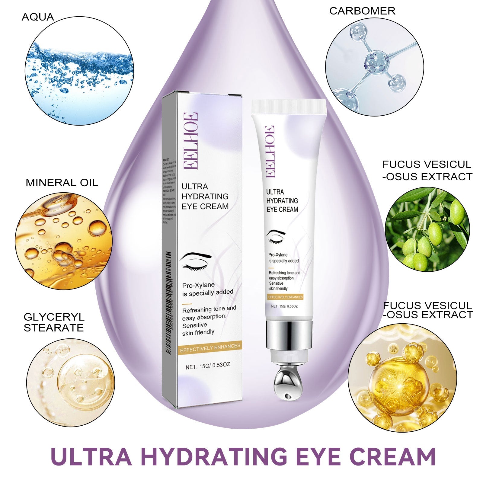 Moisturizing Eye Cream, Lightening Dark Circles And Fine Lines Under Eyes, Moisturizing And Firming Skin Eye Cream - Korvel