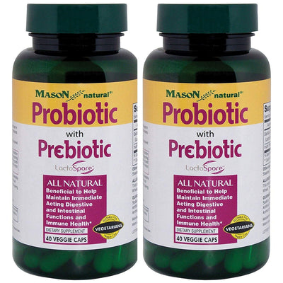 Mason Natural Probiotic with Prebiotic - 40 Veggie Caps