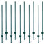 Heavy-Duty Metal Fence Posts with U-Grooves - 5 Feet, 10 Pack