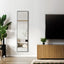 Aluminum alloy metal frame wall mounted full-length mirror black 65 * 23“ - Korvel