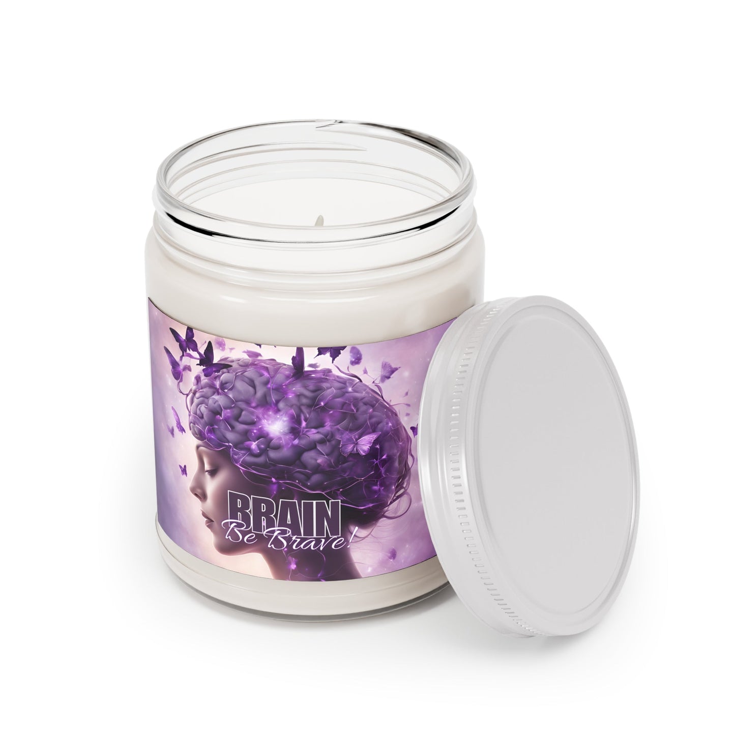 Purple Brain Be Brave Scented Candle, 9oz