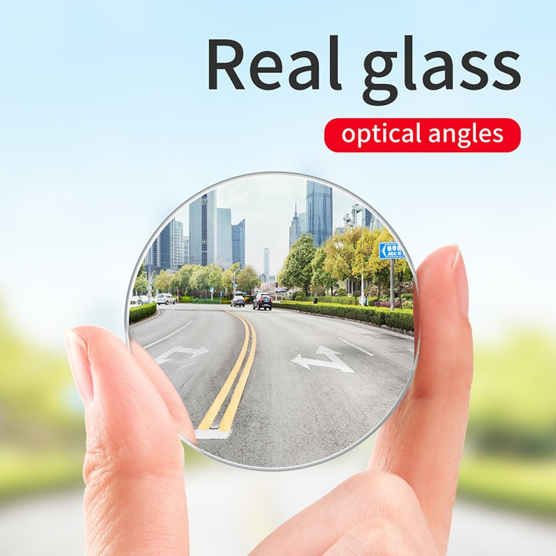 Baseus 2Pcs Car Holder HD Rear View Convex Mirror Auto Rearview Mirror 360 Degree Wide Angle Vehicle Blind Spot Rimless Mirrors - Korvel
