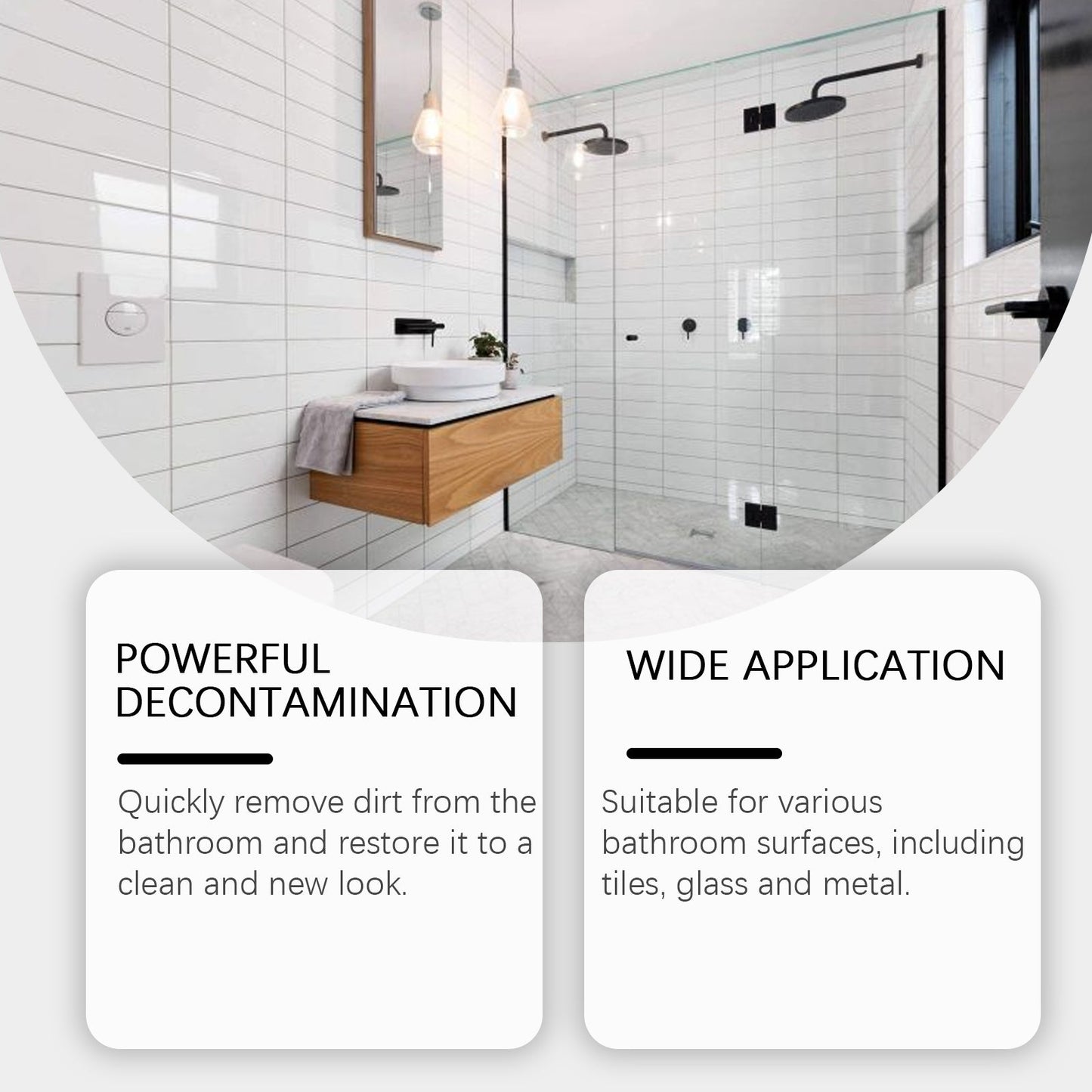 Glass Tile Cleaner Bathroom Glass Door Bathtub Tile Crystal Clear Stain Cleaner - Korvel
