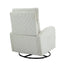 Silla mecedora giratoria tapizada JiaDa en beige