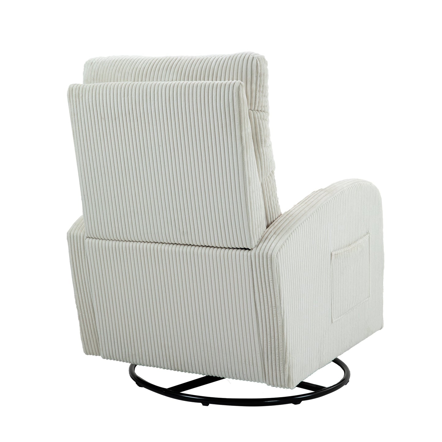 Silla mecedora giratoria tapizada JiaDa en beige
