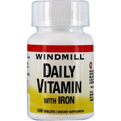 Windmill Daily Vitamin with Iron Tablets - 100 Count