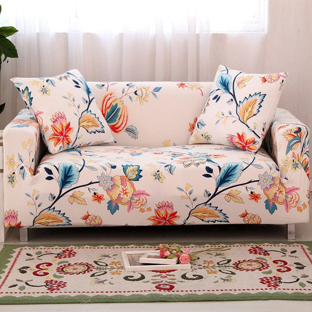 Housse de canapé élégante à fleurs - Design tout compris
