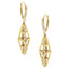 Pendientes Colgantes Geométricos de Diamante en Oro Amarillo de 14K