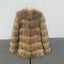 Women's Faux Raccoon Patchwork Synthetic Fur Overcoat