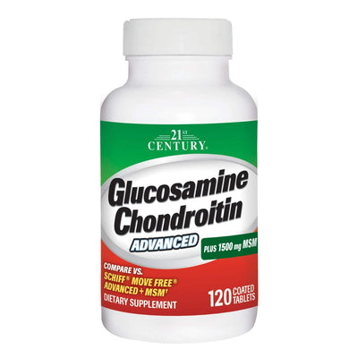 21st Century Glucosamine Chondroitin Advanced with MSM, 120 Tablets