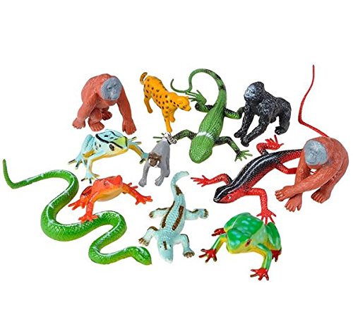 Kit de Decoración para Pasteles de Animales de la Selva Safari de Oasis Supply - 12 piezas