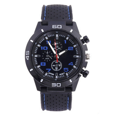 Rubber Fashion Sports Men's Watch Car Line Strap Silicone Student Watch - Korvel