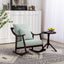 Chaise Berçante en Tissu Tissé de Style Mid-Century Moderne
