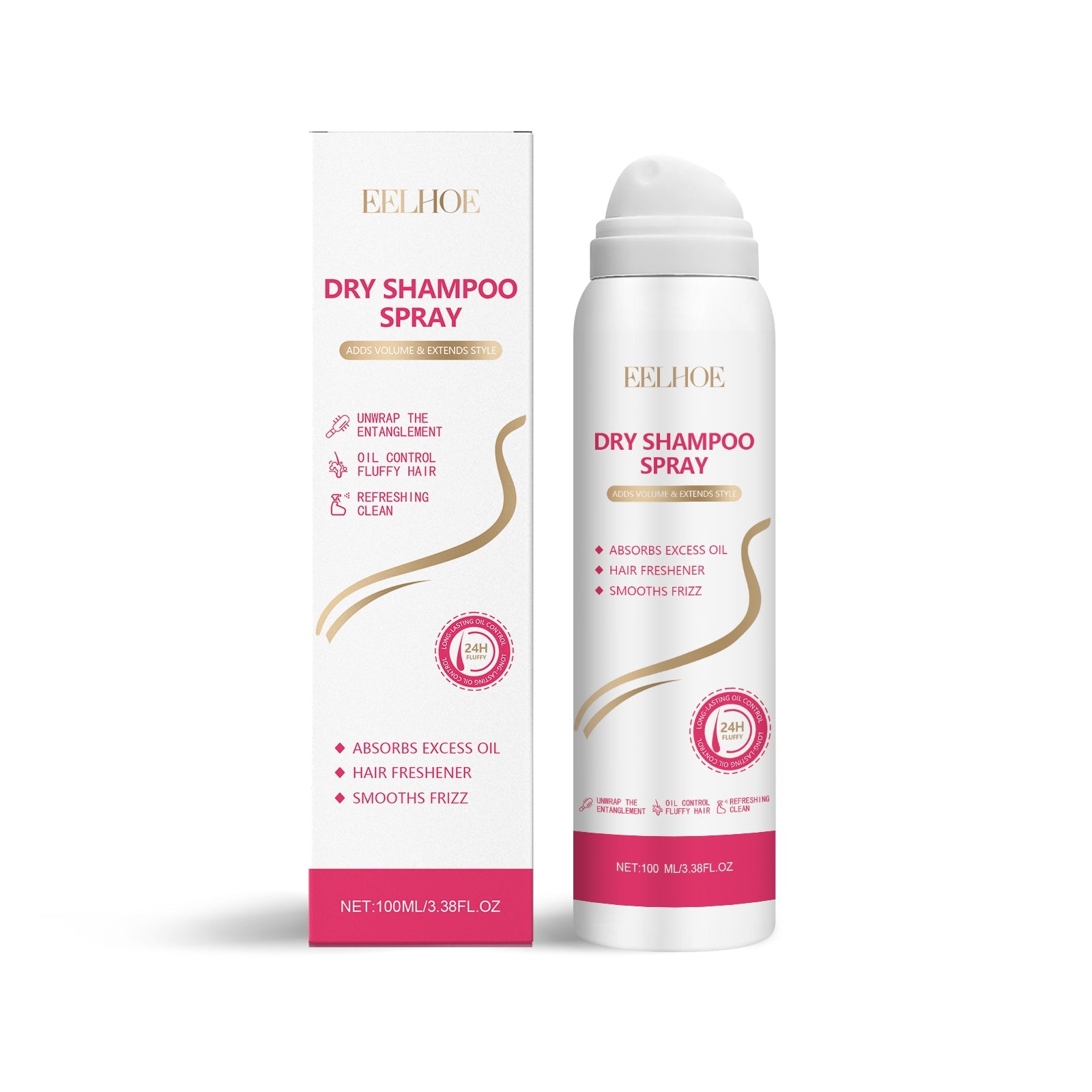 Dry Hair Spray Lazy Fluffy Hair Gel Refreshing Degreasing Hair Leave-In Styling Long Duration Dry Hair Spray - Korvel