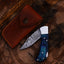 Personalized Damascus Steel Folding Knife - Exceptional Gift for Him - Korvel