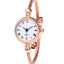 Women's Watches Bracelet Style Opening Simple Retro Art Fashion Watches Women's Fashion Quartz Watch Relogio Feminino（Rose gold belt） - Korvel