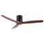 Ventilateur de plafond rustique YUHAO 52" - Fini noir mat et pales en bois