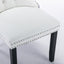 A&A Furniture Nikki Collection Modern High-end Tufted Solid Wood Contemporary PU 2-Pcs Set White+Light Blue - Korvel