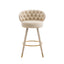 Conjunto de 2 taburetes de bar a altura de mostrador COOLMORE - Beige