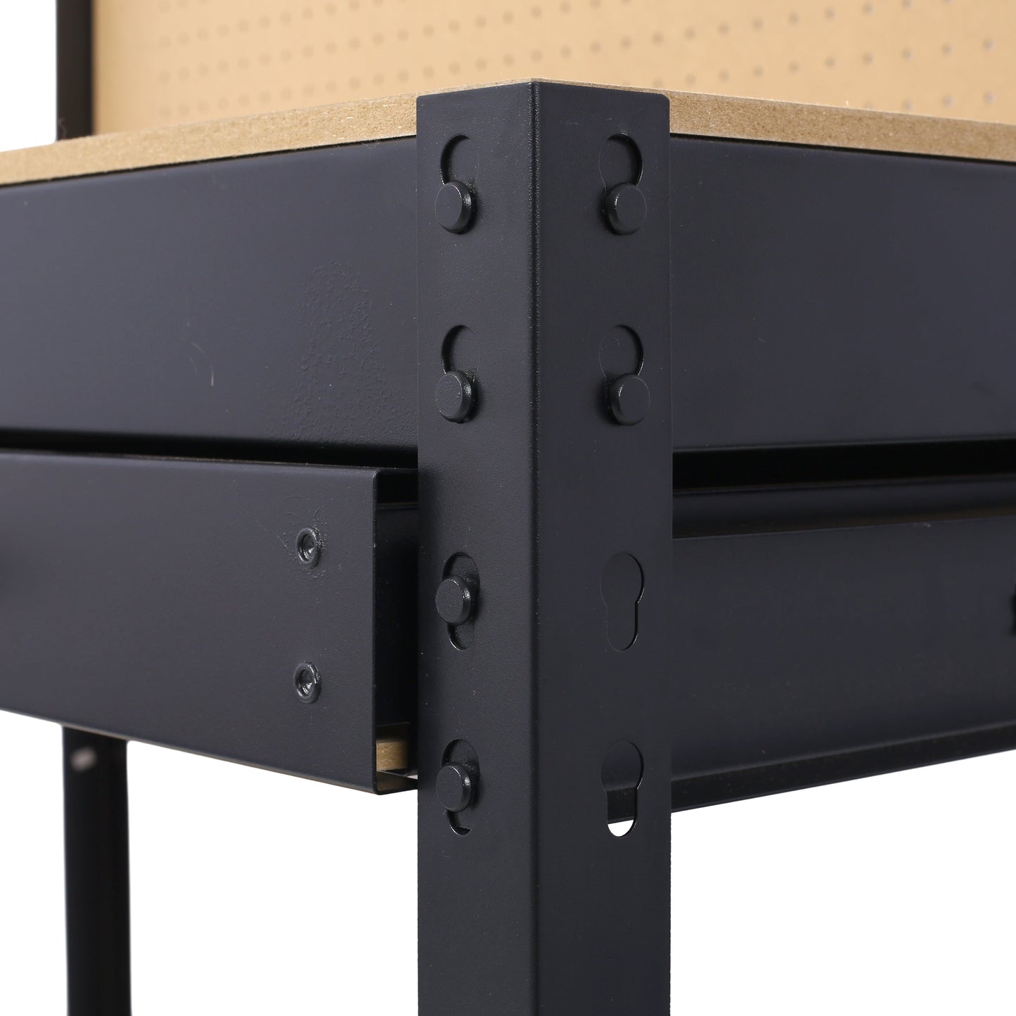 Premium Steel Workbench with Drawer and Peg Board