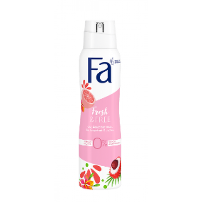 Déodorant Fa Freshly Free Pamplemousse & Litchi 150ml