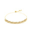 Pulsera de Cadena Ajustable de Oro Amarillo de 14k