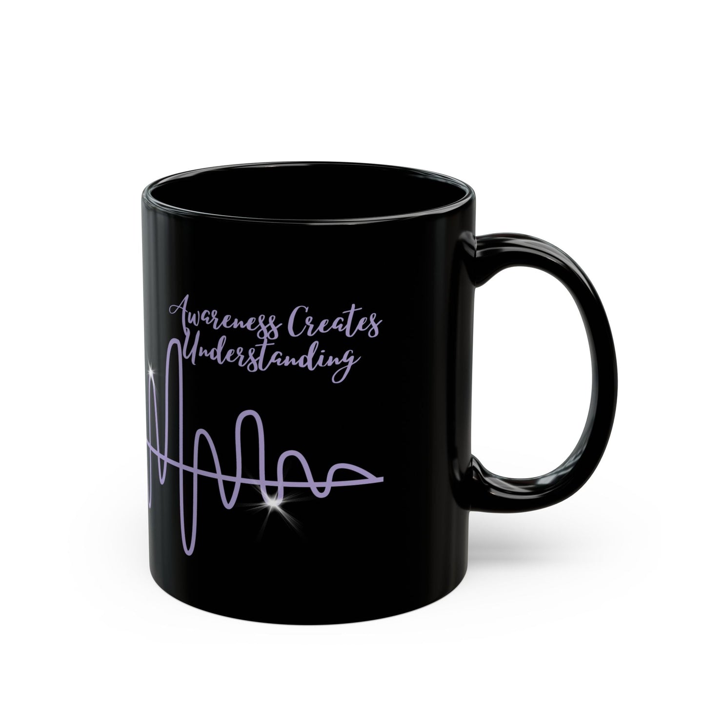 Waves of Strength Black Awareness Mug - 11oz & 15oz