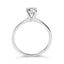 Bague de fiançailles solitaire en diamant cultivé en laboratoire en or blanc 14K - Taille 7