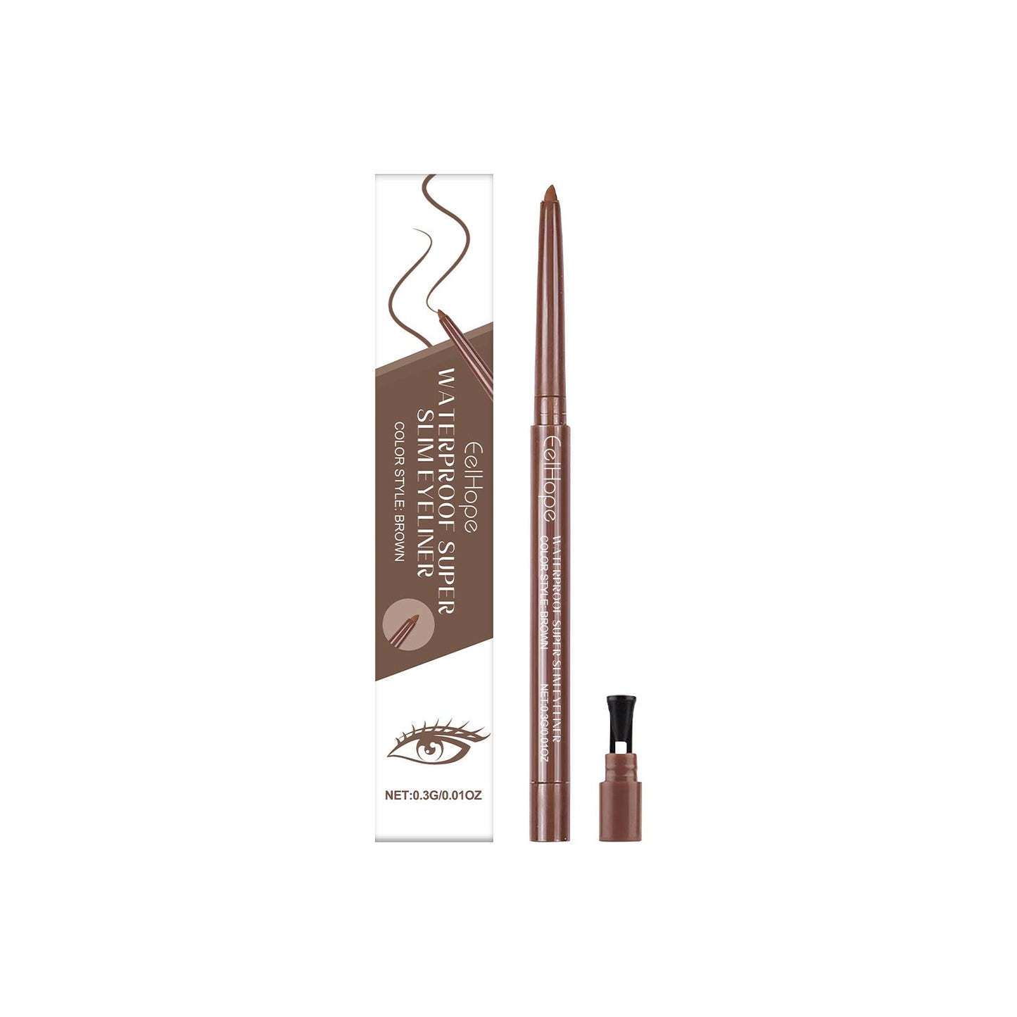 Color Eyeliner Daily Lasting Non-Fading Glue Eyeliner Smooth Smooth Eye Makeup Natural Color - Korvel