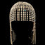Big diamond tassel headwear water diamond full diamond temperament ethnic style hat - Korvel