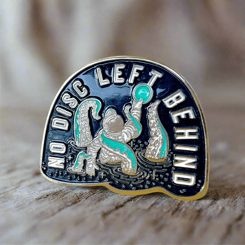 No Disc Left Behind - Metal Butterfly Pin