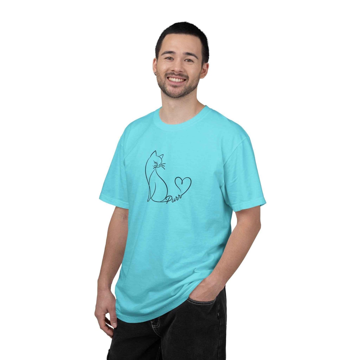 Purr Line Art Cat Unisex T-Shirt