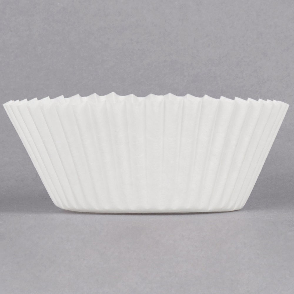 Cups à pâtisserie blancs ondulés premium - Taille standard 2" x 1 1/4"