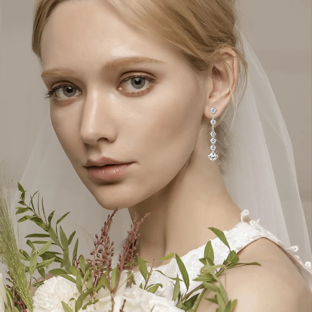 4 Carat Moissanite 925 Sterling Silver Earrings - Korvel
