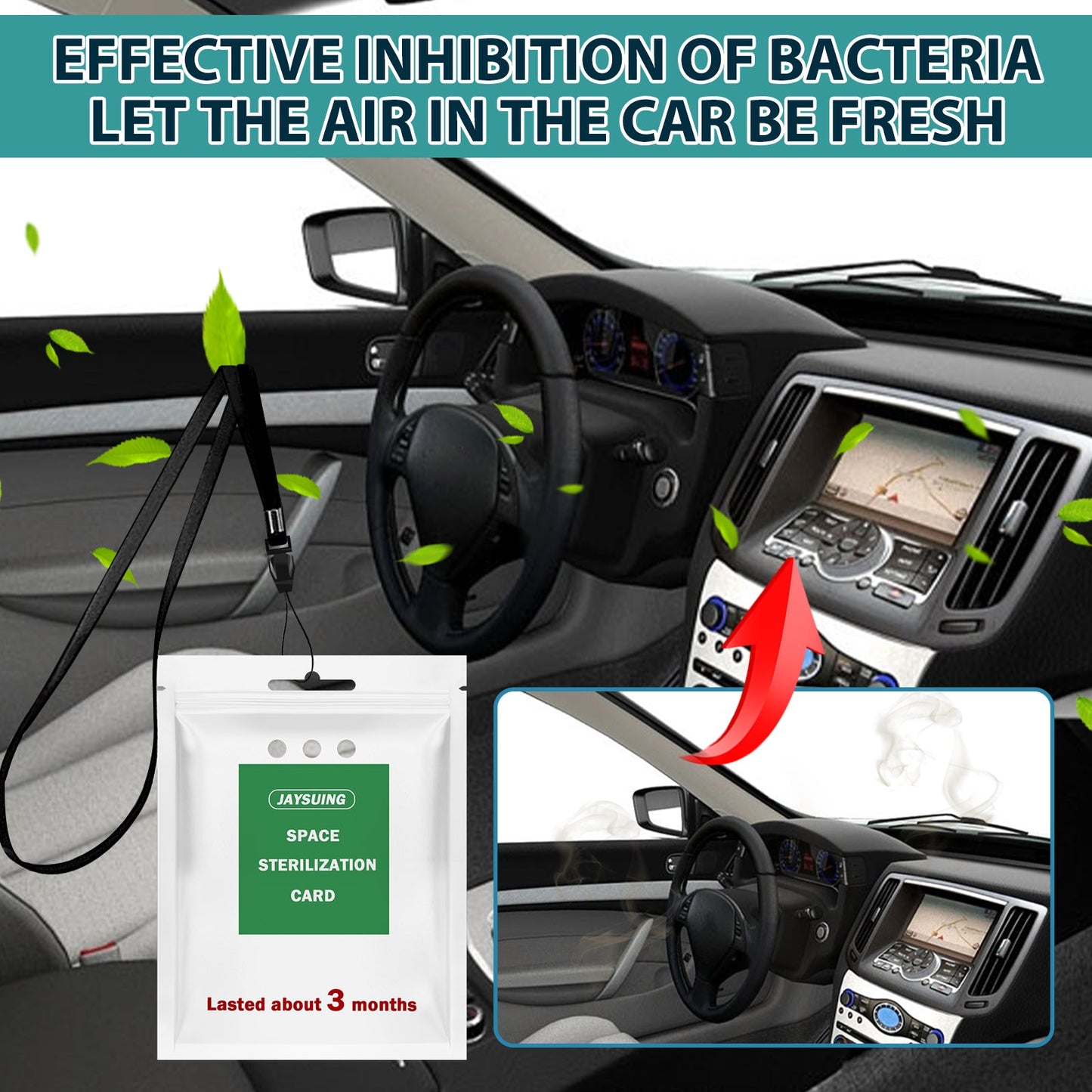 Space Purification Card Lanyard Easy To Carry Portable Space Air Purification Protection Card Stickers - Korvel