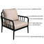 Ensemble de chaises longues de patio en aluminium 3 pièces avec table d'appoint