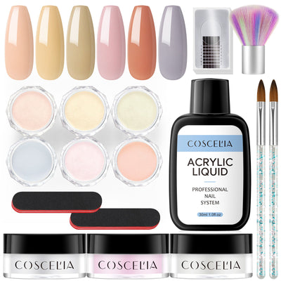 COSCELIA New 9 Color Crystal Color Powder 30Ml Crystal Liquid Manicure Tool Full Set Of Beginners - Korvel