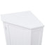 Modern White Triangle Corner Bathroom Cabinet with Adjustable Shelf